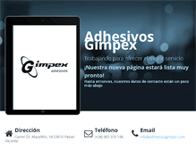 Tablet Screenshot of adhesivosgimpex.com